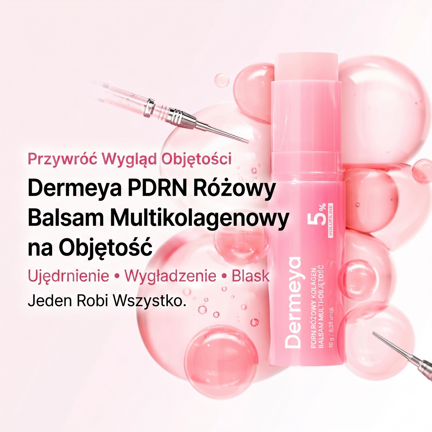 PDRN Różowy Balsam Multikolagenowy na Objętość